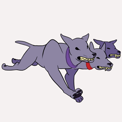 Gif animé cerbère court